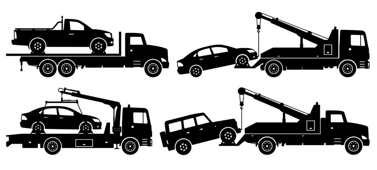 graphic of types of tow trucks 