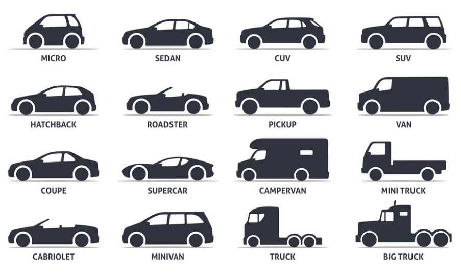 image of types of cars accepted